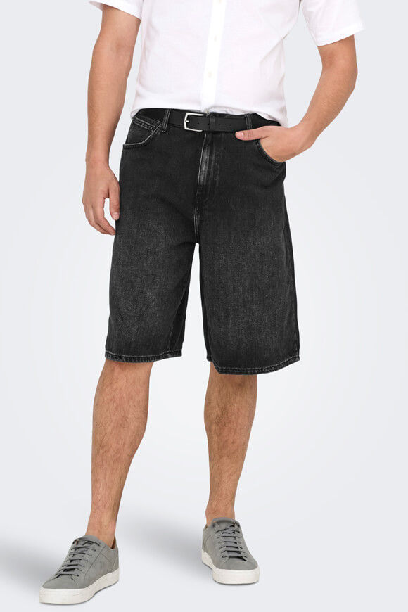 Only & Sons ONSCARL Balloon Fit Jeansshorts | Washed Black | Herren | L Only & Sons ONSCARL Balloon Fit Jeansshorts | Washed Black | Herren | L von Only & Sons
