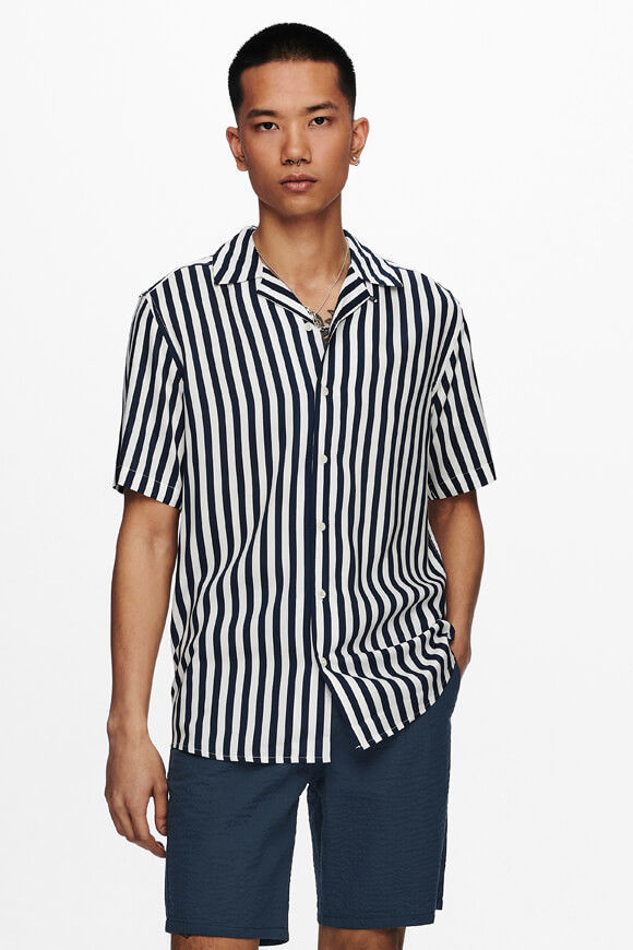 Only & Sons ONSWAYNE Hemd | Dress Blues + White | Herren  | XS von Only & Sons