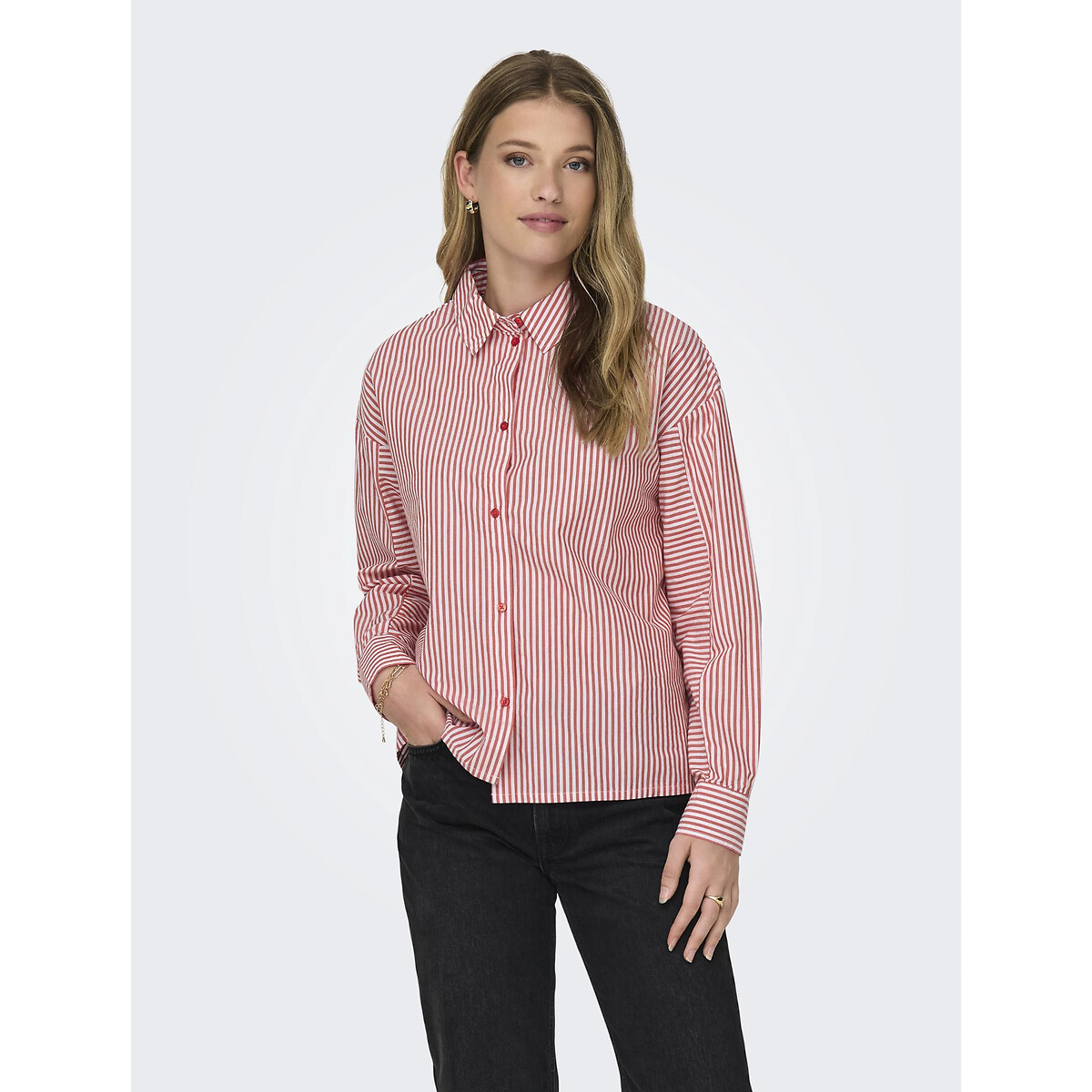 Bluse mit feinen Streifen von Only