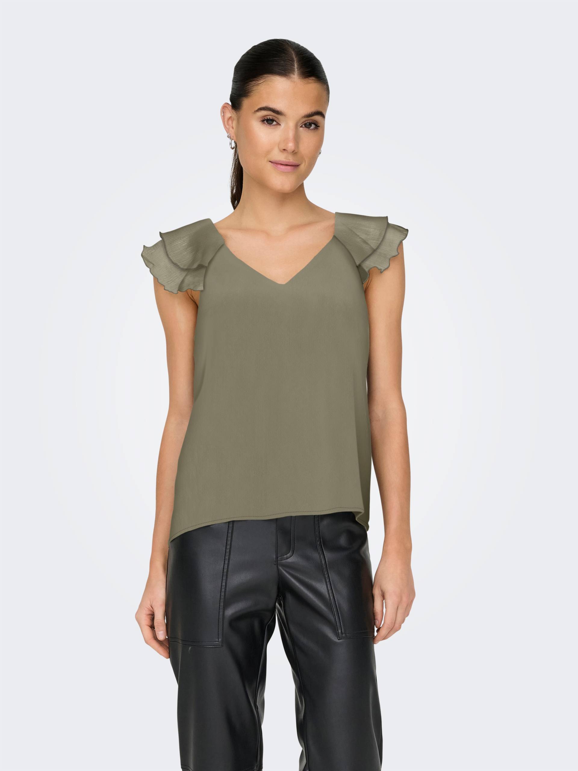 ONLY Blusenshirt »ONLASTA LIFE CAPSLEEVE V-NECK TOP PTM« ONLY Blusenshirt »ONLASTA LIFE CAPSLEEVE V-NECK TOP PTM« von Only
