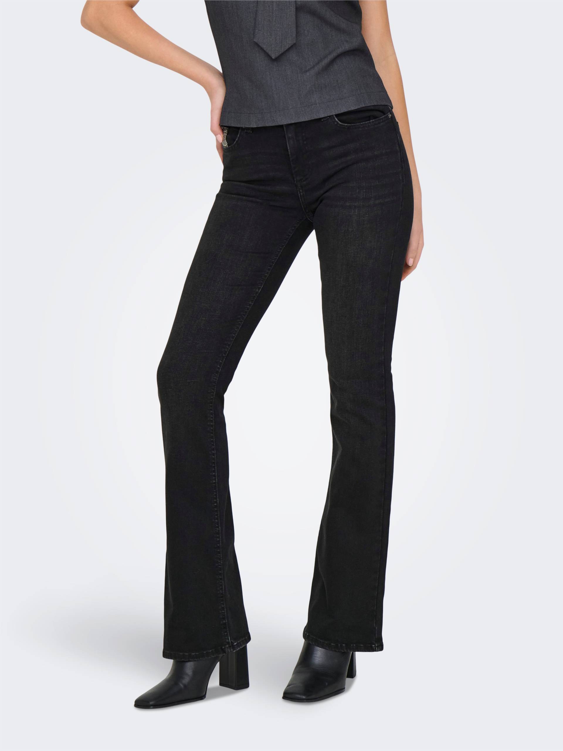 ONLY Bootcut-Jeans »ONLBLUSH RHINESTONE MID FLARE DNM TAI« ONLY Bootcut-Jeans »ONLBLUSH RHINESTONE MID FLARE DNM TAI« von Only