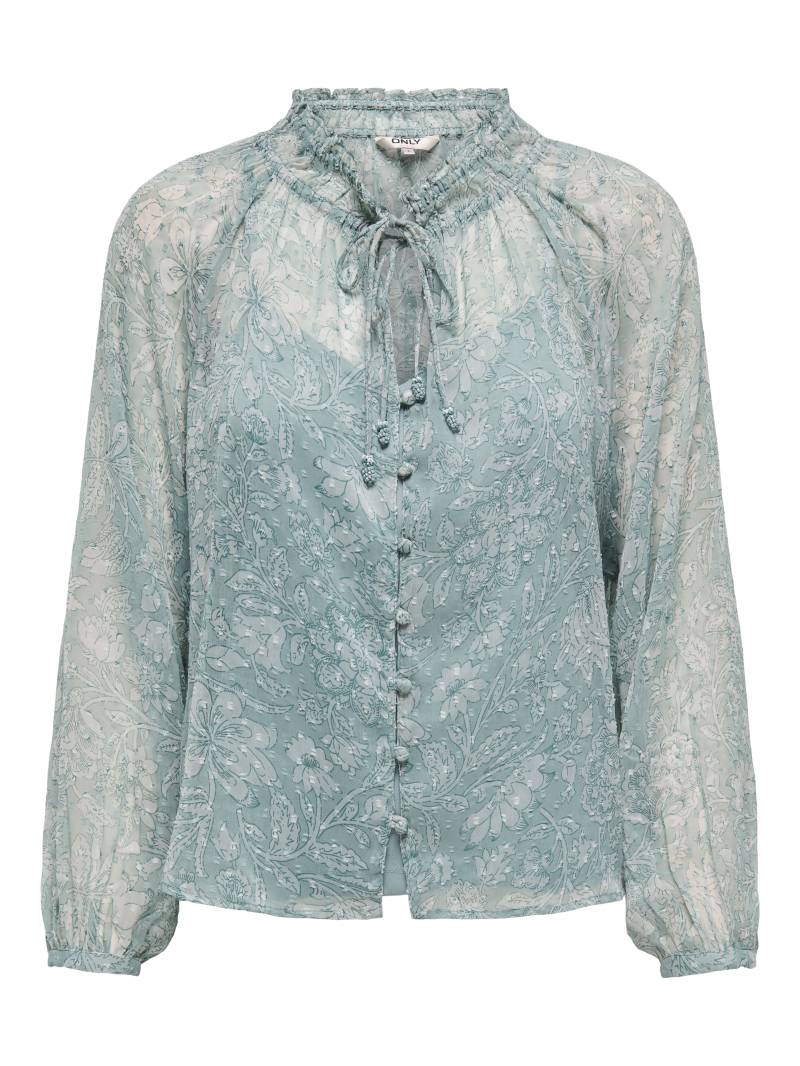ONLY Chiffonbluse »ONLELIZA LIFE LS V-NECK STRING TOP WVN« von Only