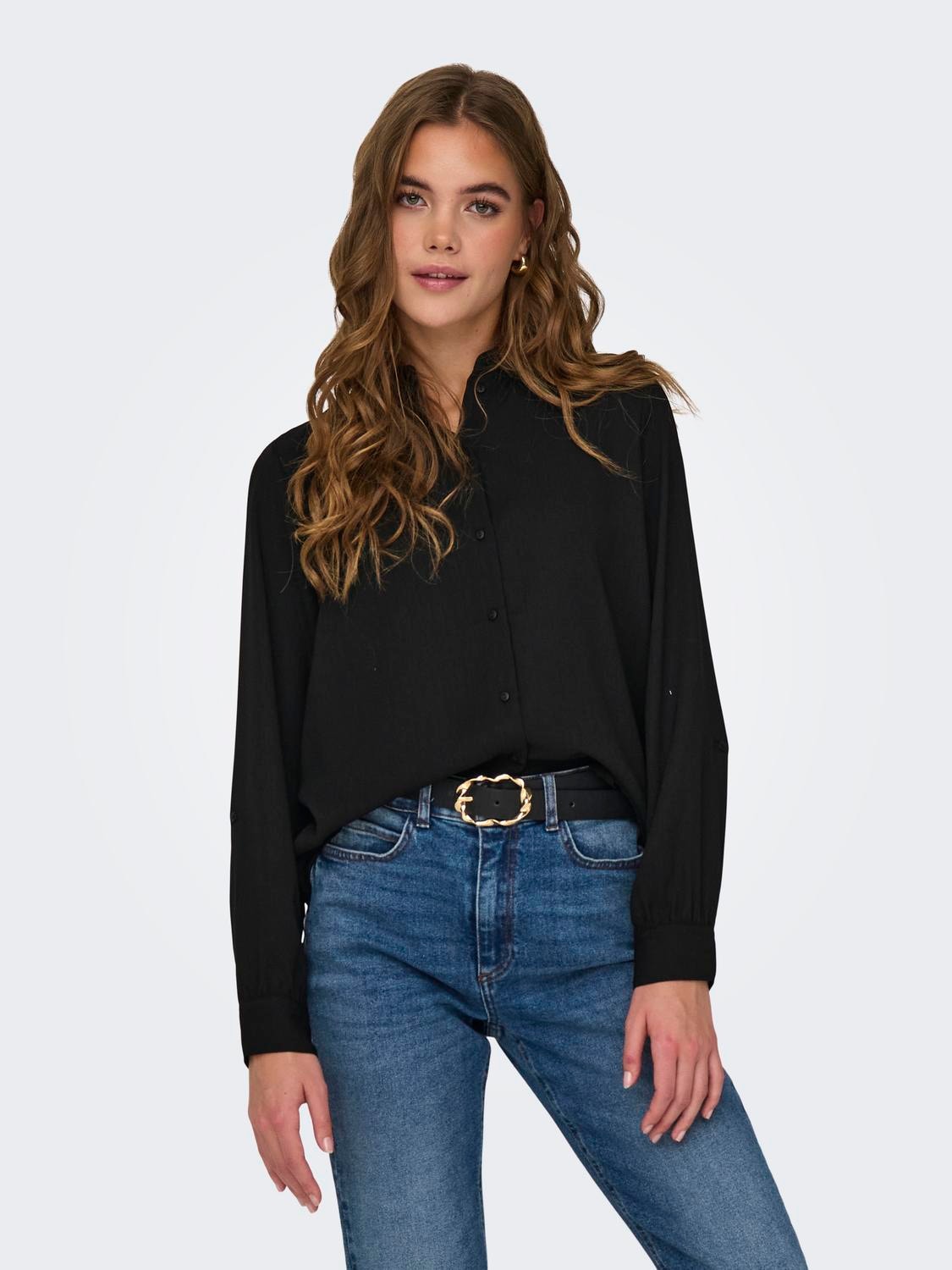 ONLY Hemdbluse »ONLMULAN L/S FOLD UP SHIRT WVN« von Only