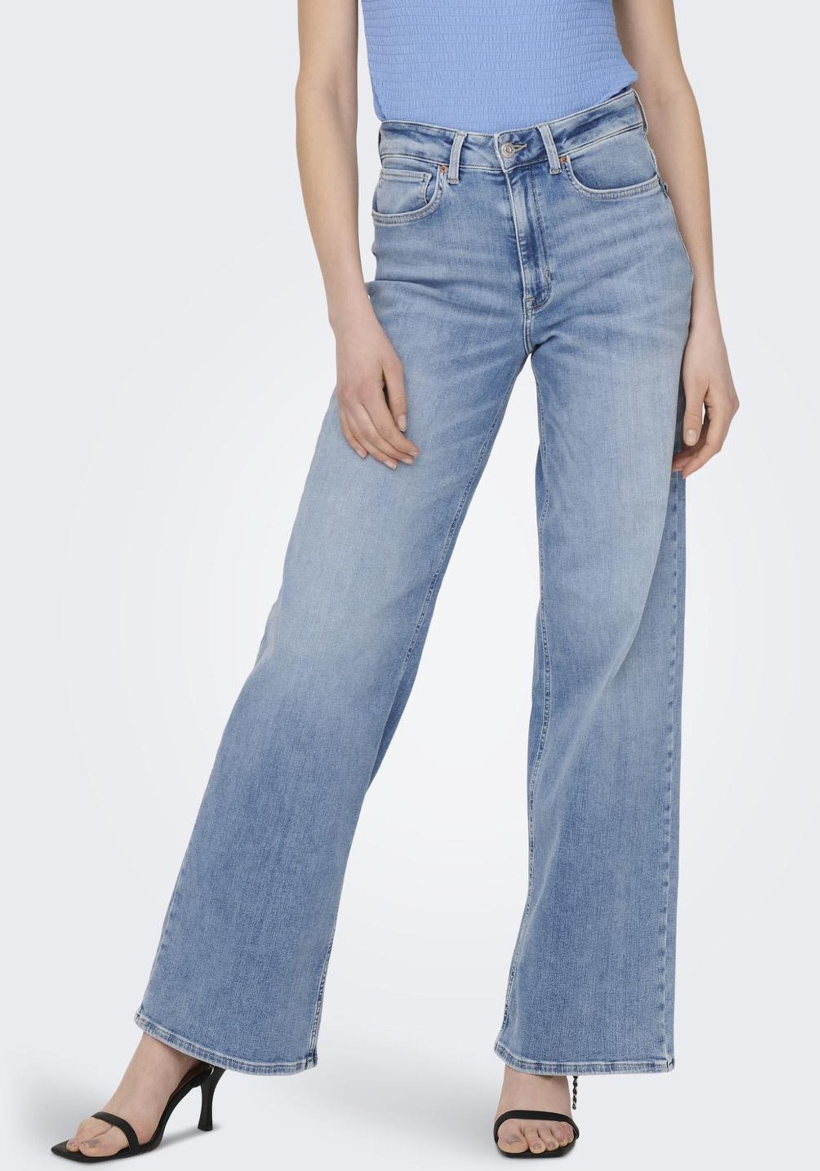 ONLY High-waist-Jeans »ONLMADISON BLUSH HW WIDE DNM CRO371 NOOS« von Only