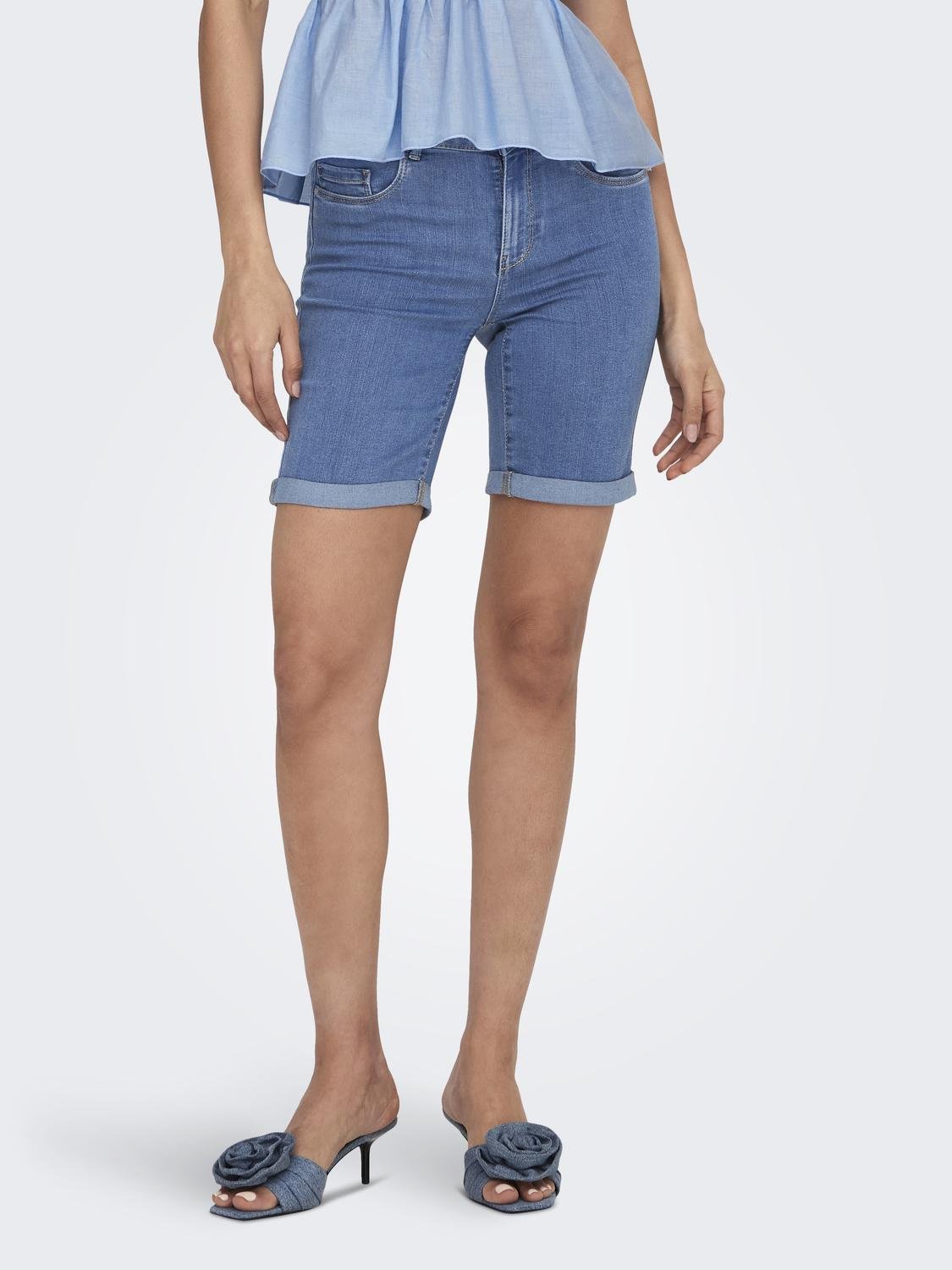 ONLY Jeansshorts »ONLRAIN LIFE MID LONG DNM SHORTS NOOS« von Only