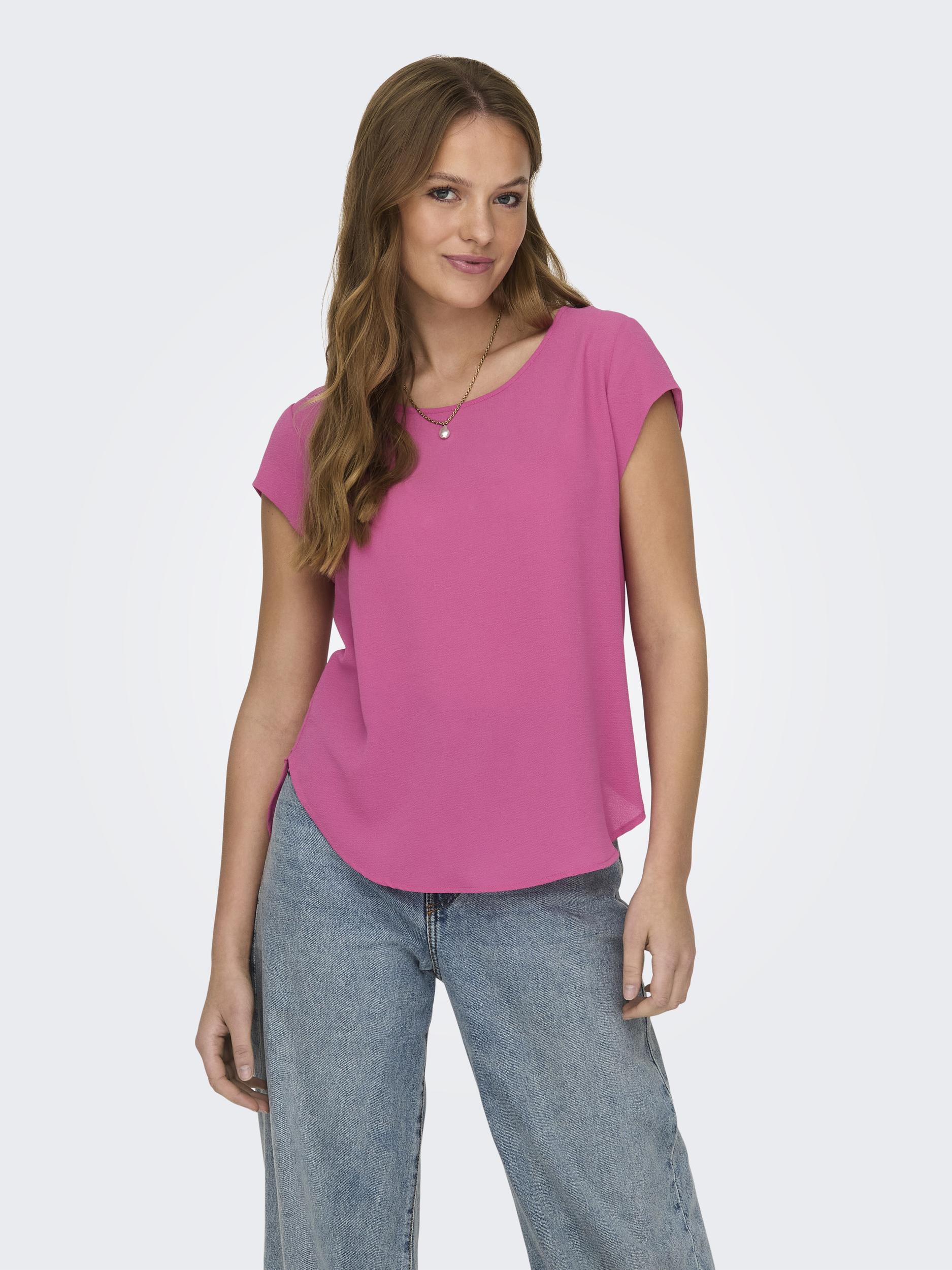 ONLY Kurzarmbluse »ONLVIC S/S SOLID TOP NOOS PTM« von Only