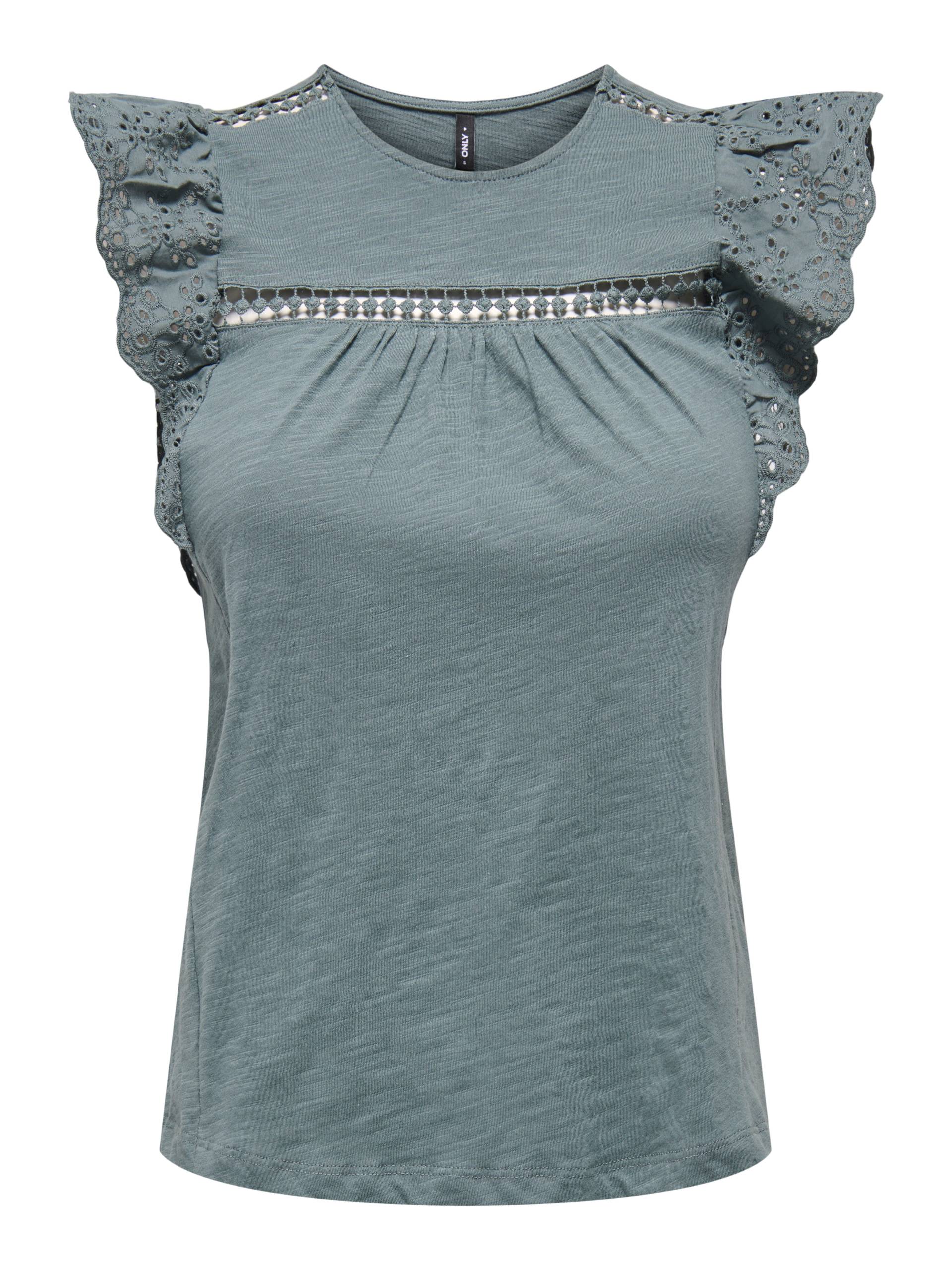 ONLY Kurzarmshirt »ONLLEA S/L FRILL MIX TOP JRS« ONLY Kurzarmshirt »ONLLEA S/L FRILL MIX TOP JRS« von Only