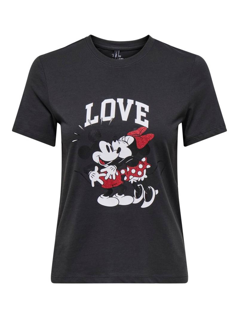 ONLY Kurzarmshirt »ONLMICKEY LIFE REG S/S VALENTINE TOP JRS«, mit Mickey und Minni Druck von Only