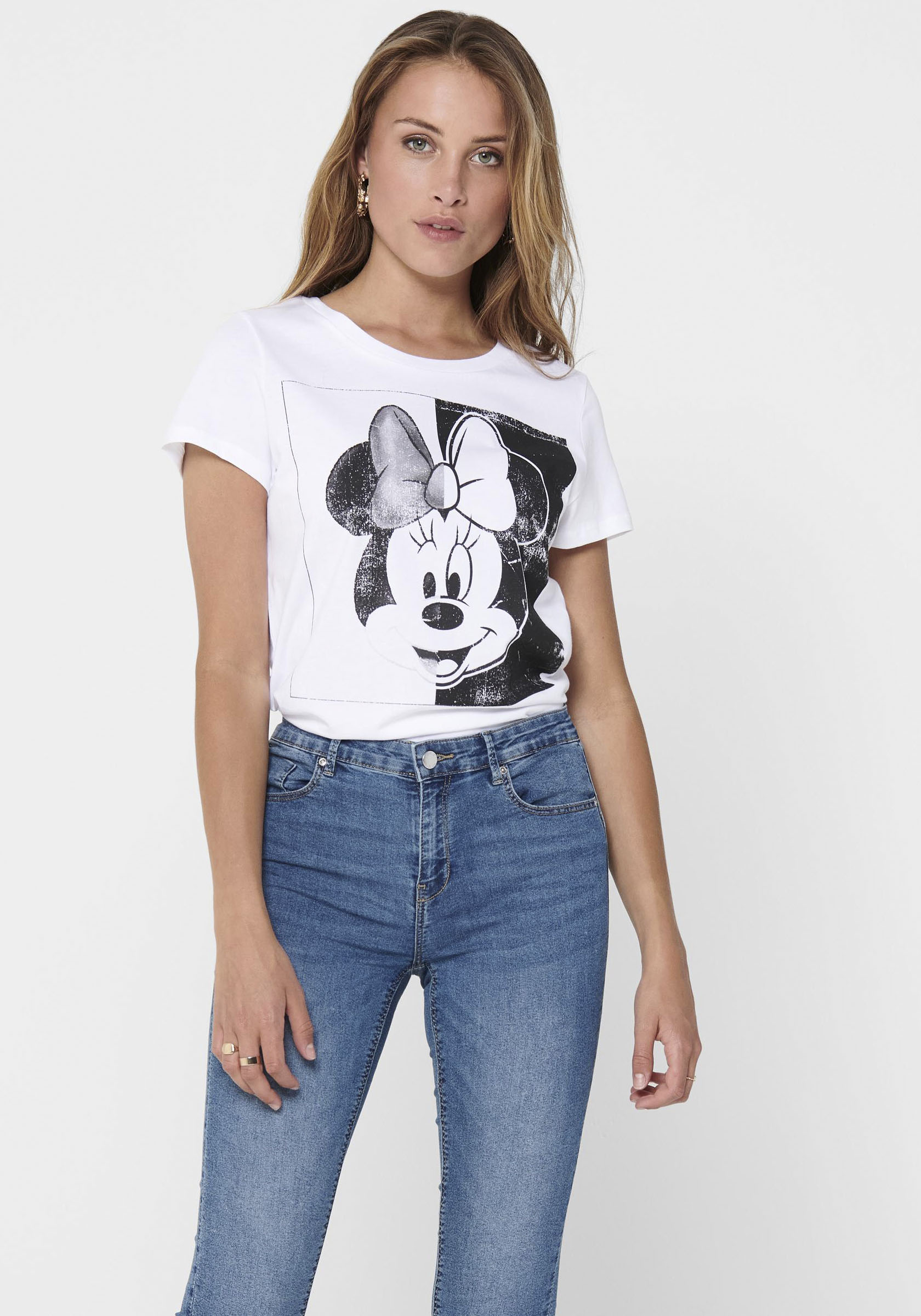 ONLY Kurzarmshirt »ONLMICKEY MINNIE FACE S/S T-SHIRT JRS« von Only