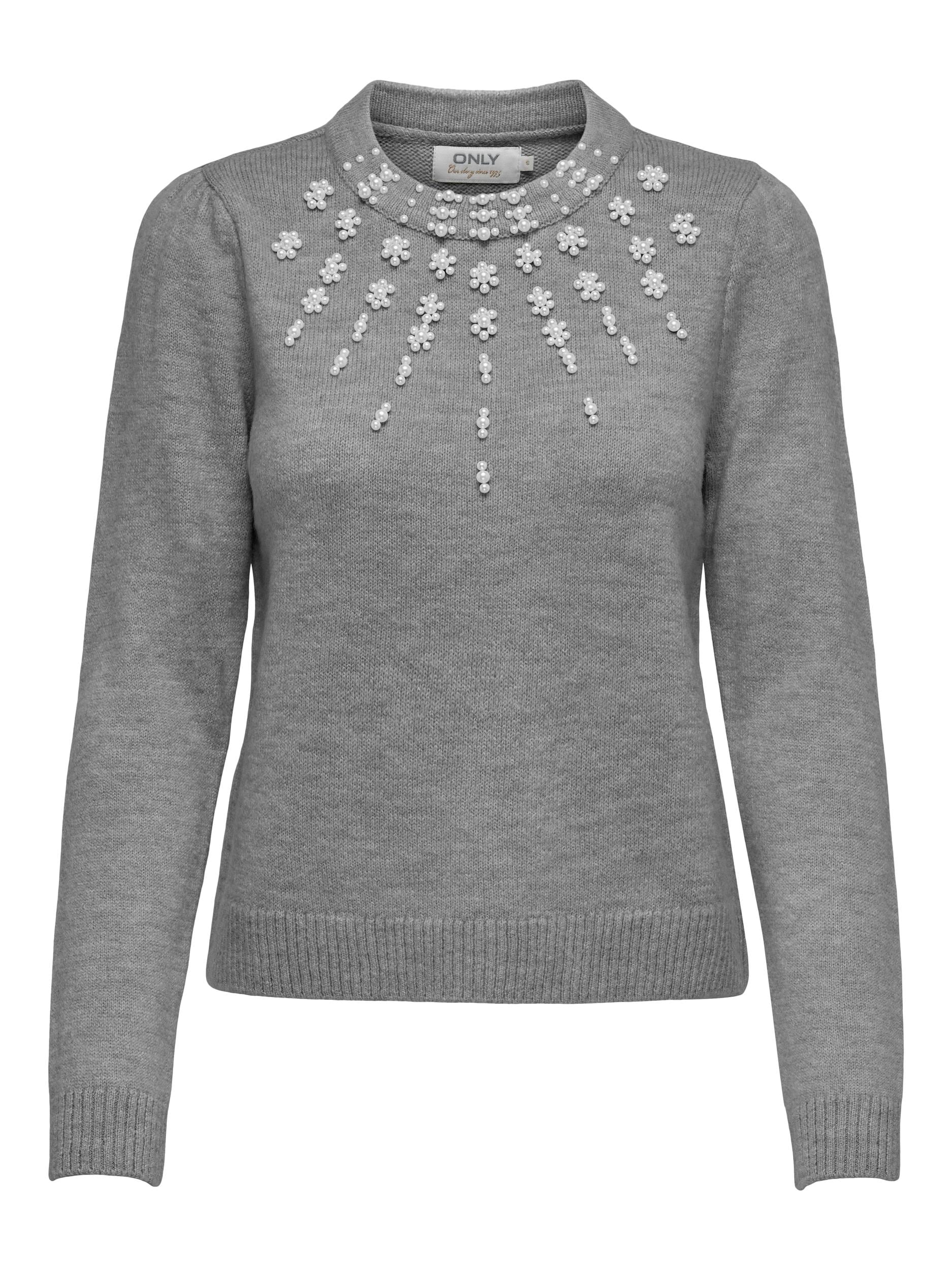 ONLY Rundhalspullover »ONLBRIANNA LS PEARL O-NECK KNT« von Only