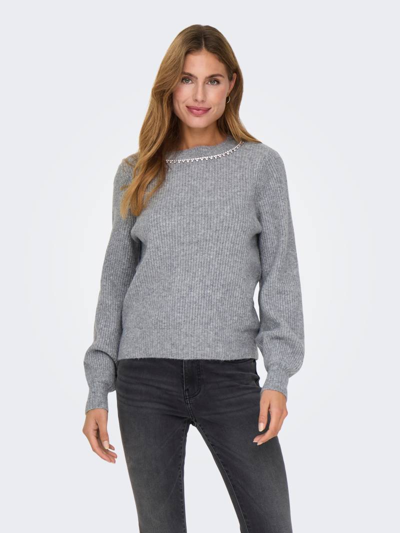 ONLY Rundhalspullover »ONLGAIDA LIFE LS EMB O-NECK CC KNT« von Only