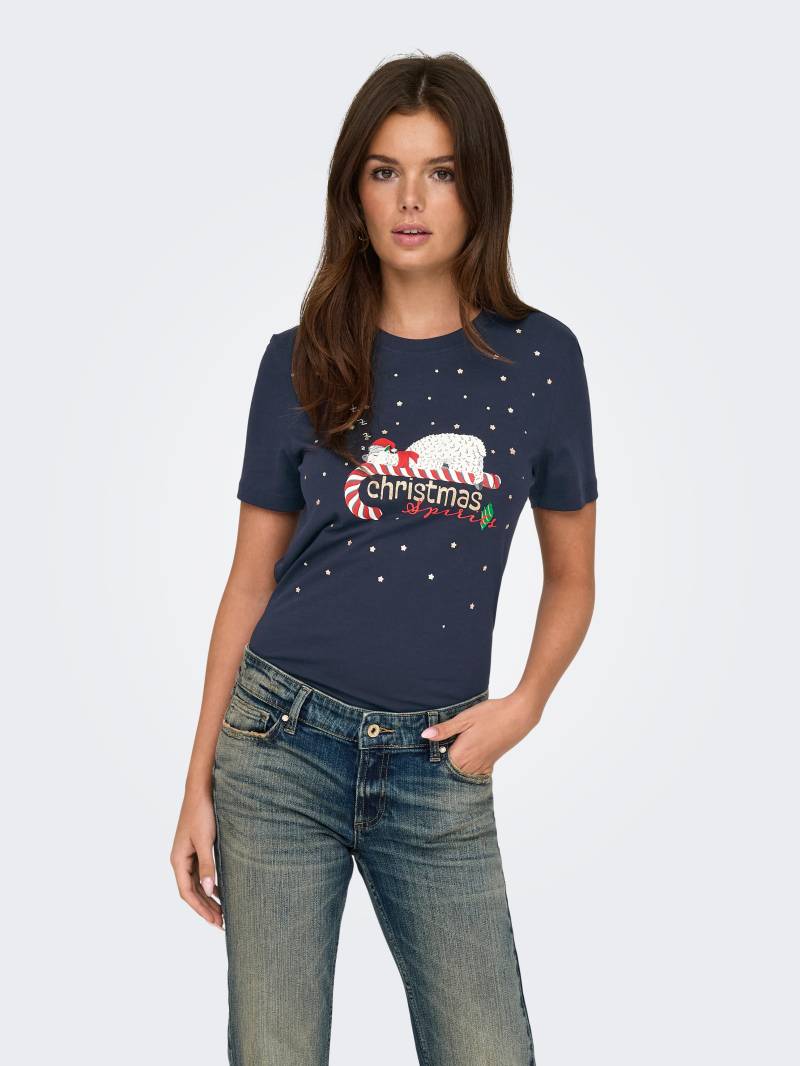 ONLY Rundhalsshirt »ONLXMAS YRSA CHRISTMAS REG S/S TOP JRS«, für Weihnachten von Only