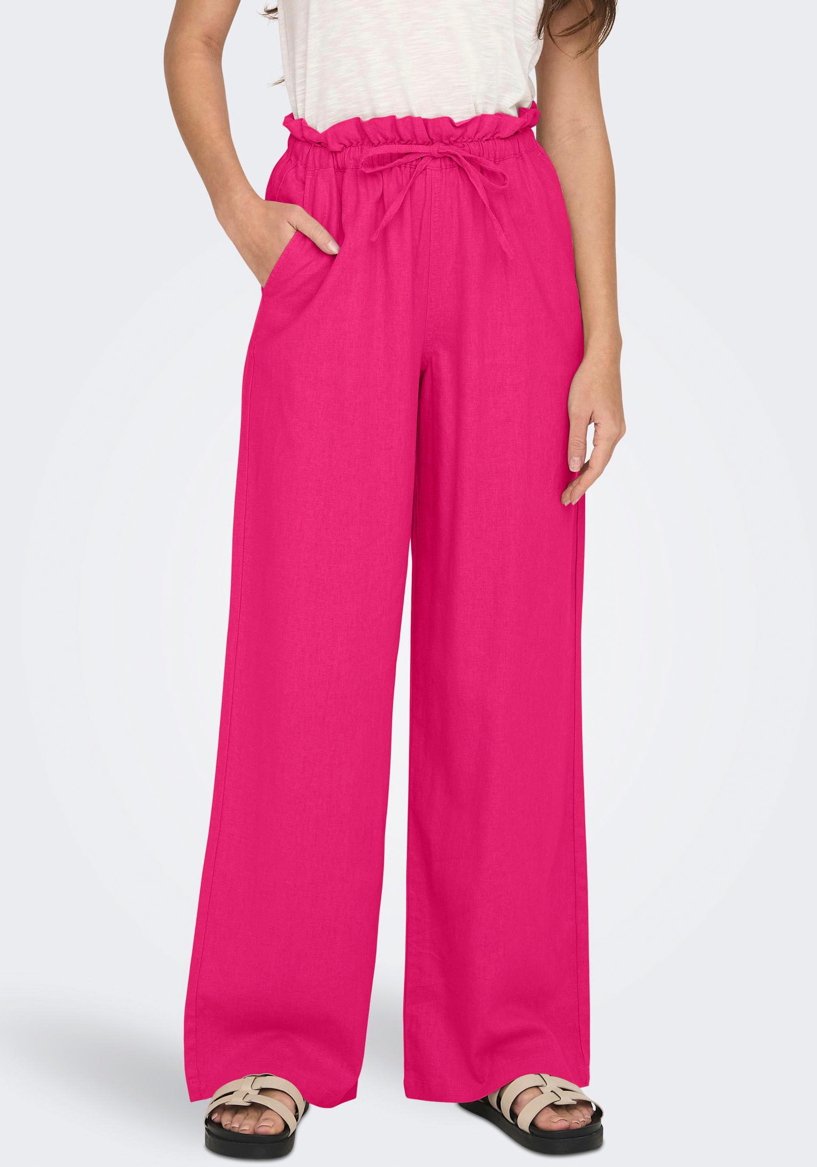 ONLY Schlupfhose »ONLCARO HW PB WIDE LINEN BL PANT CC PNT« von Only