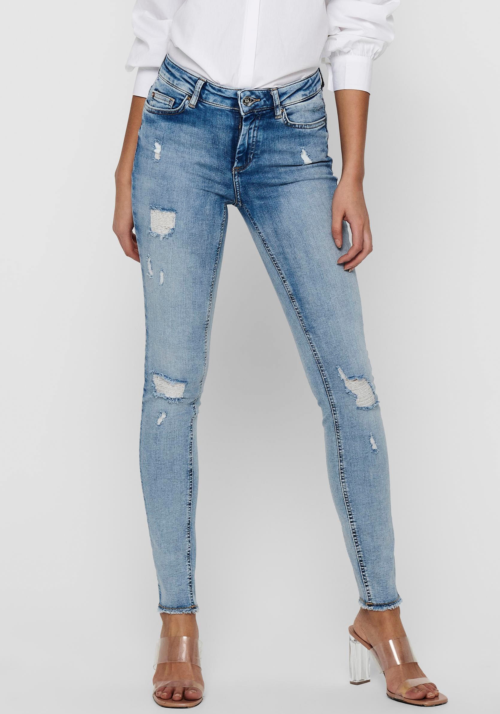 ONLY Skinny-fit-Jeans »ONLBLUSH LIFE«, mit grossen Destroyed Effekten von Only