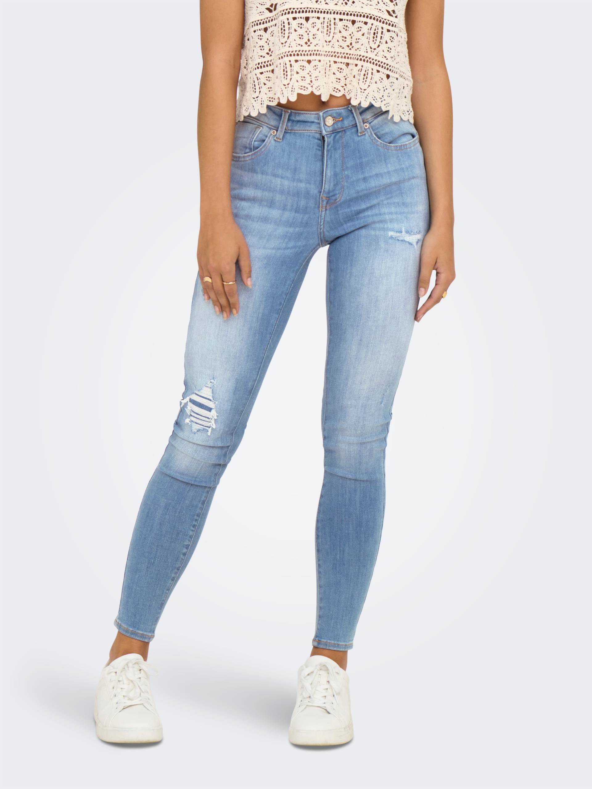 ONLY Skinny-fit-Jeans »ONLPOWER MW PUSH UP SK REP DNM« ONLY Skinny-fit-Jeans »ONLPOWER MW PUSH UP SK REP DNM« von Only