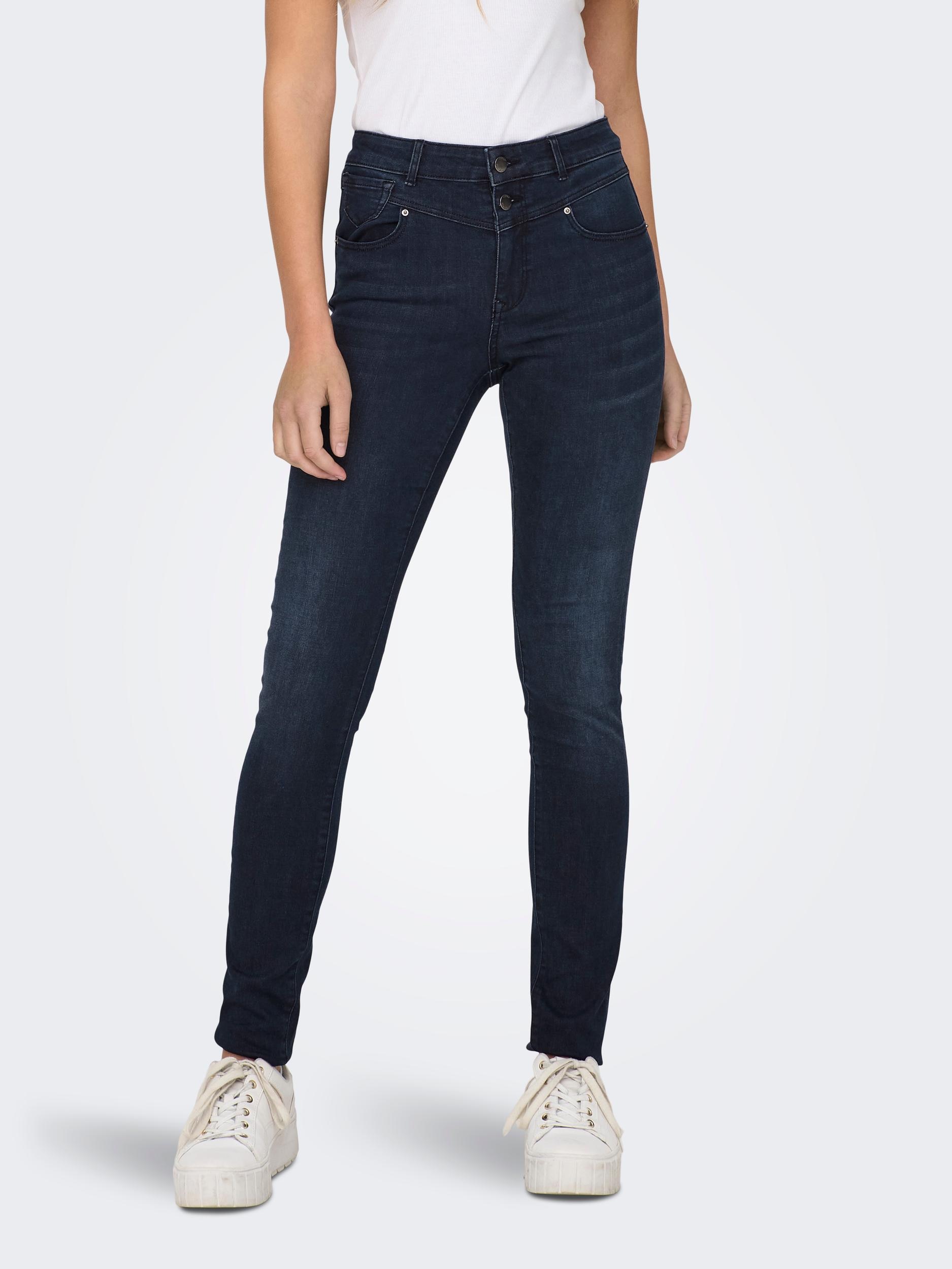 ONLY Skinny-fit-Jeans »ONLWAUW HW DOU BUT CUT SKINNY DNM EXT« von Only
