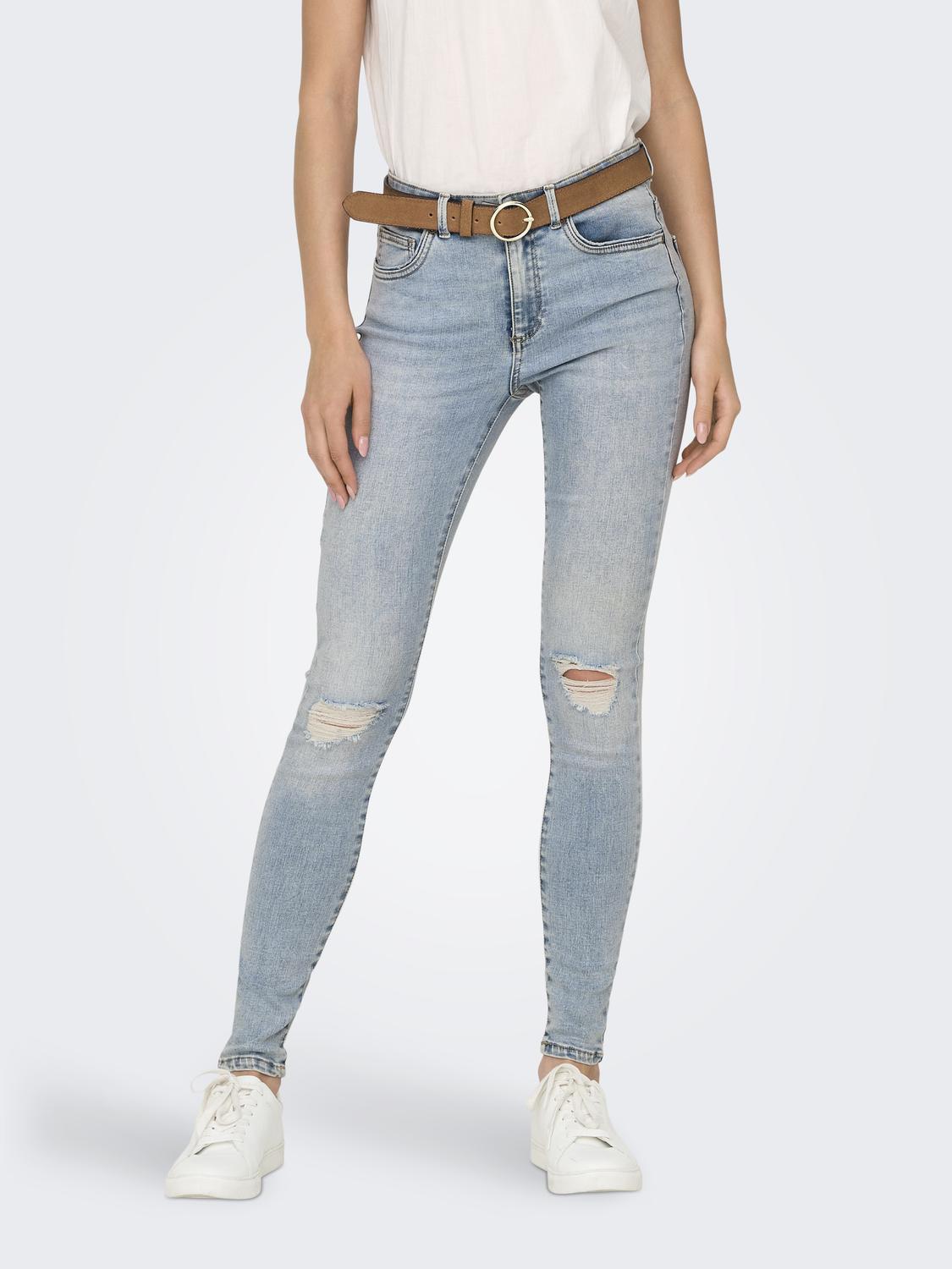 ONLY Skinny-fit-Jeans »ONLWAUW MID WAIST KNEE DES PIM« von Only