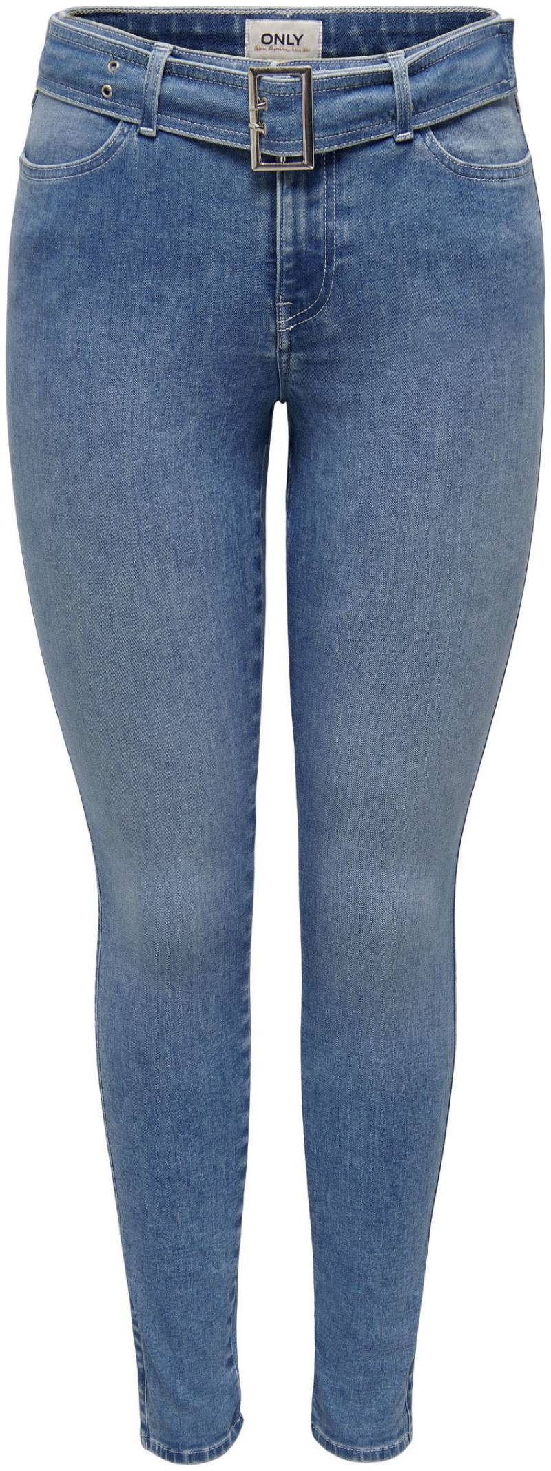 ONLY Skinny-fit-Jeans »ONLWAUW MID WAIST SKINNY BELT DNM GUA« von Only