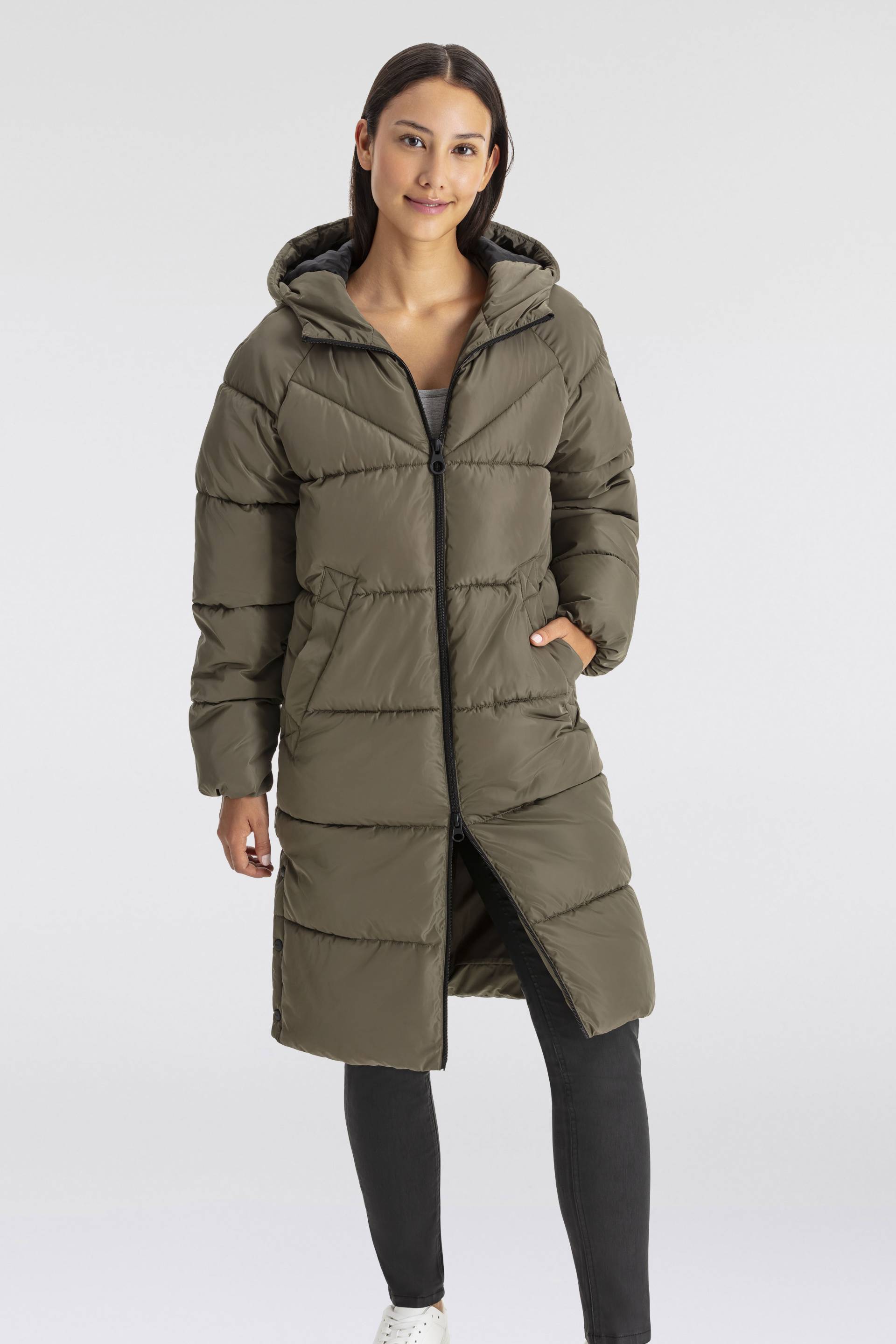 ONLY Steppmantel »ONLAMAND LONG PUFFER COAT CS OTW«, mit Kapuze und praktischem 2-Wege Reissverschluss von Only