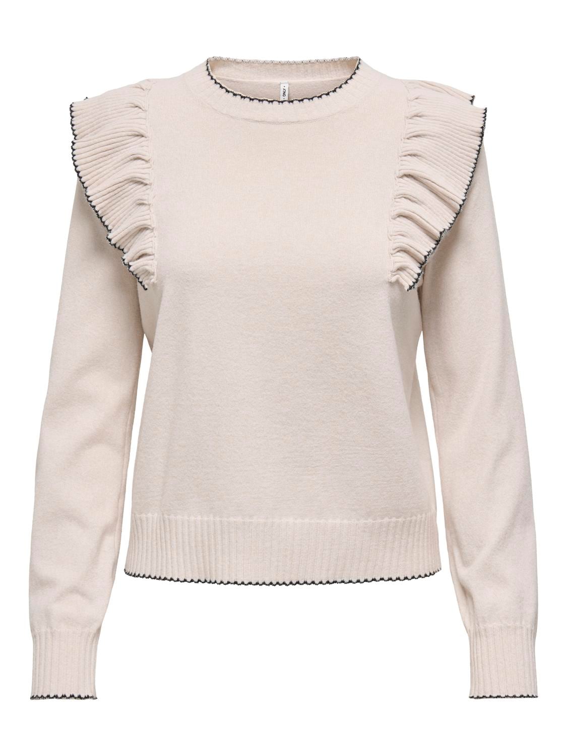 ONLY Strickpullover »ONLAMA LIFE LS O-NECK RUFFLE CC KNT« ONLY Strickpullover »ONLAMA LIFE LS O-NECK RUFFLE CC KNT« von Only