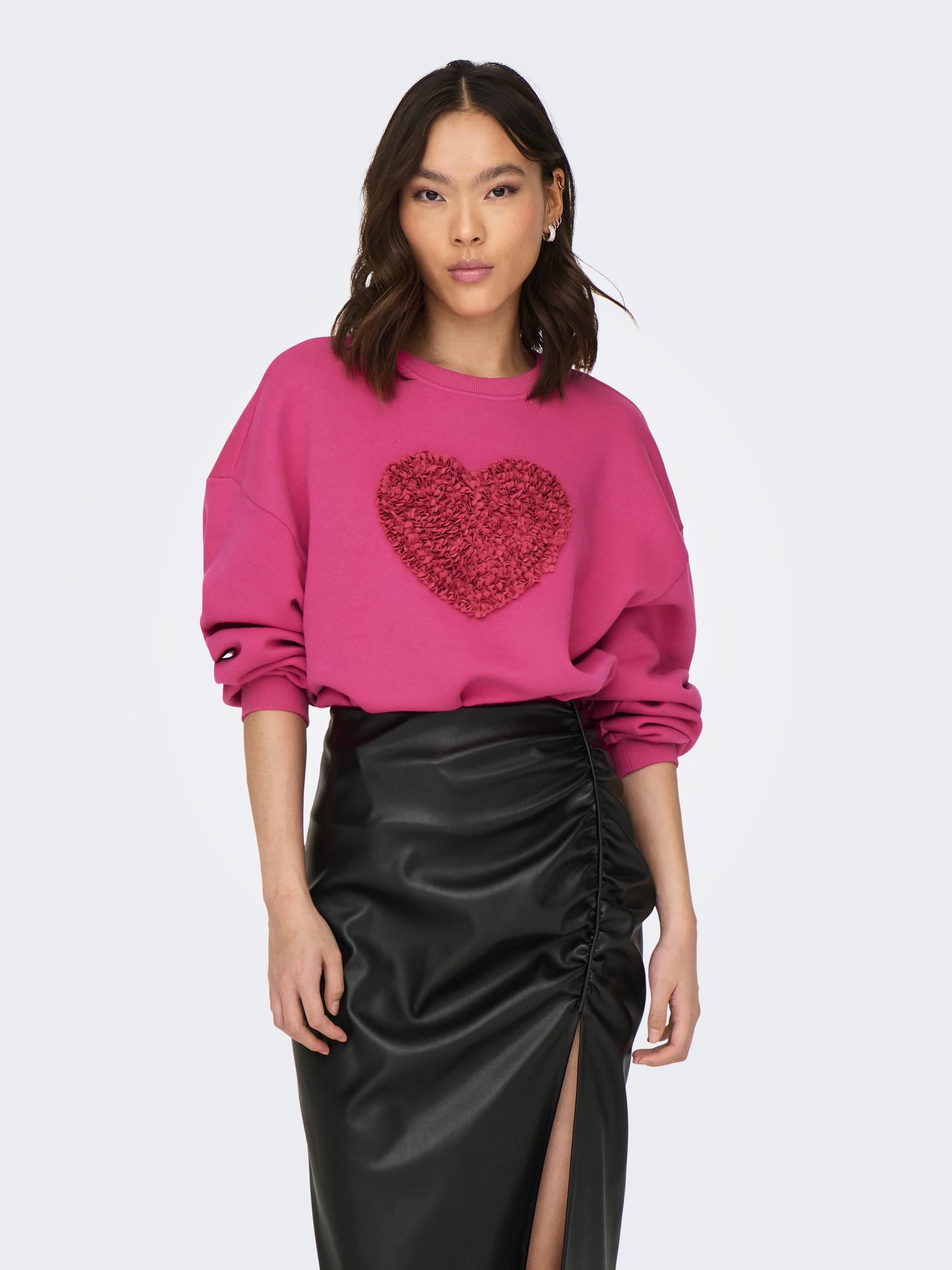ONLY Sweater »ONLKIARA L/S HEART O-NECK BOX SWT« von Only