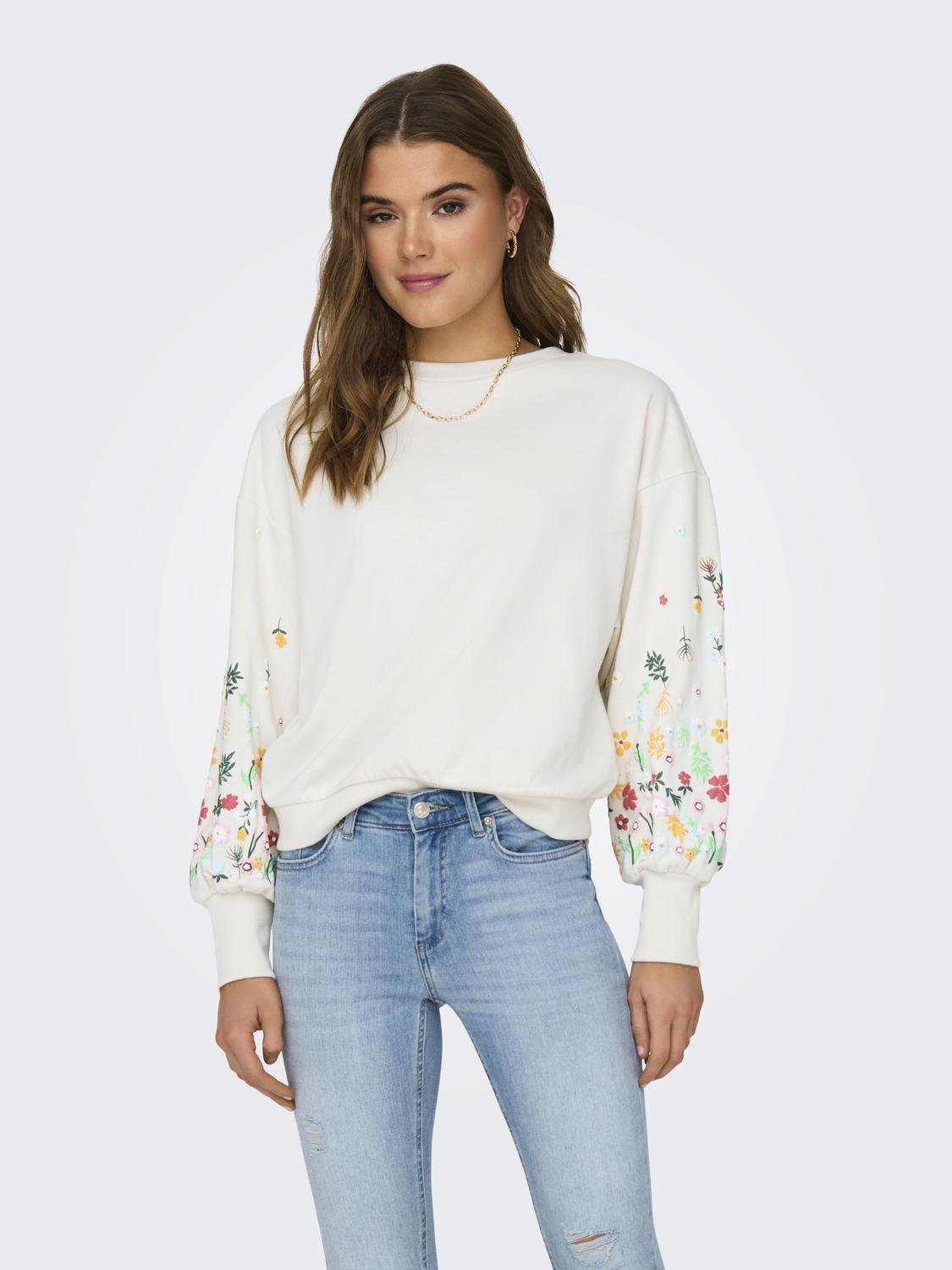 ONLY Sweatshirt »ONLBROOKE L/S O-NECK FLOWER SWT« ONLY Sweatshirt »ONLBROOKE L/S O-NECK FLOWER SWT« von Only