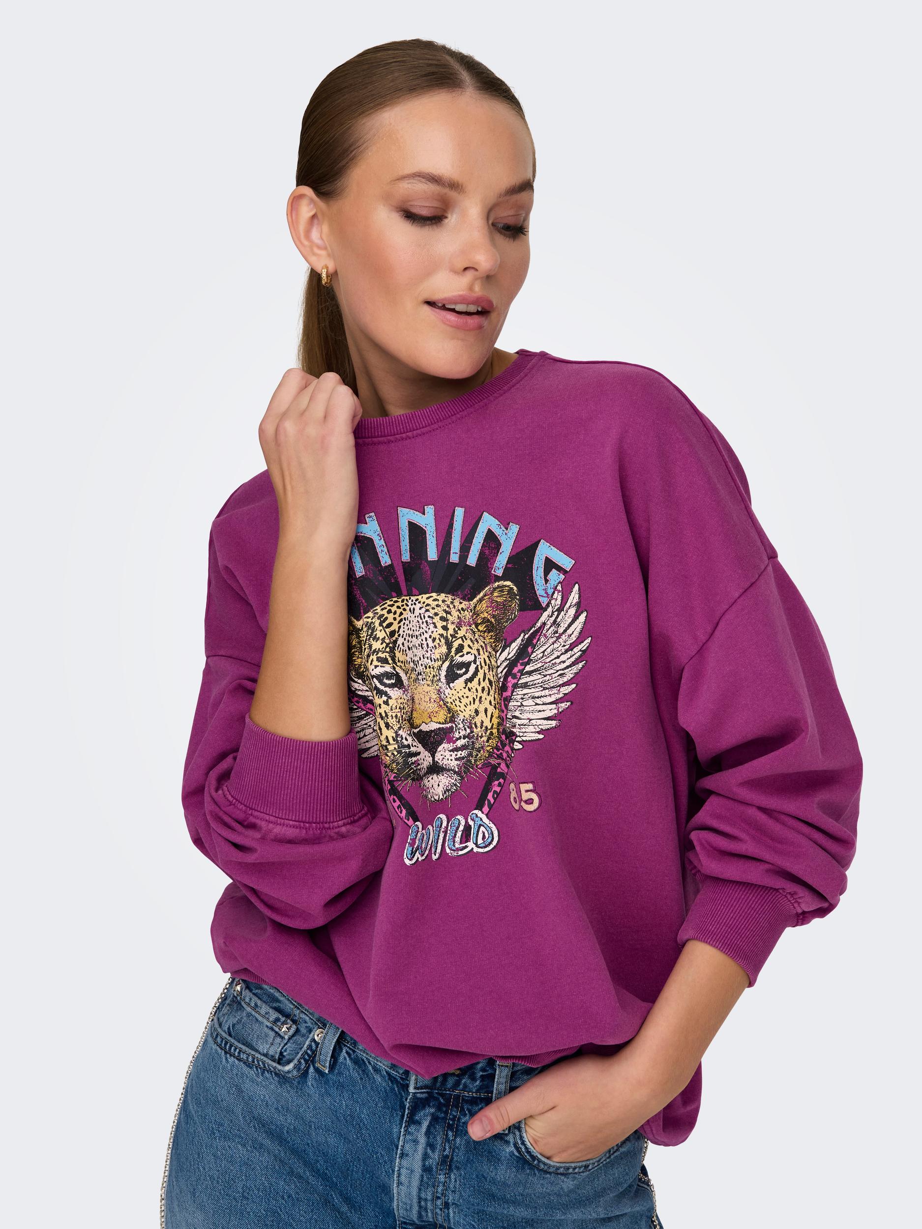 ONLY Sweatshirt »ONLLUCINDA OVERSIZE L/S WILD BOX SWT« von Only