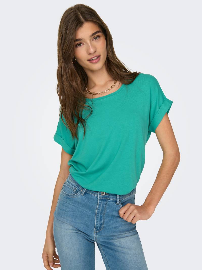 ONLY T-Shirt »ONLMOSTER S/S O-NECK TOP NOOS JRS«, mit Aufschlag am Arm von Only
