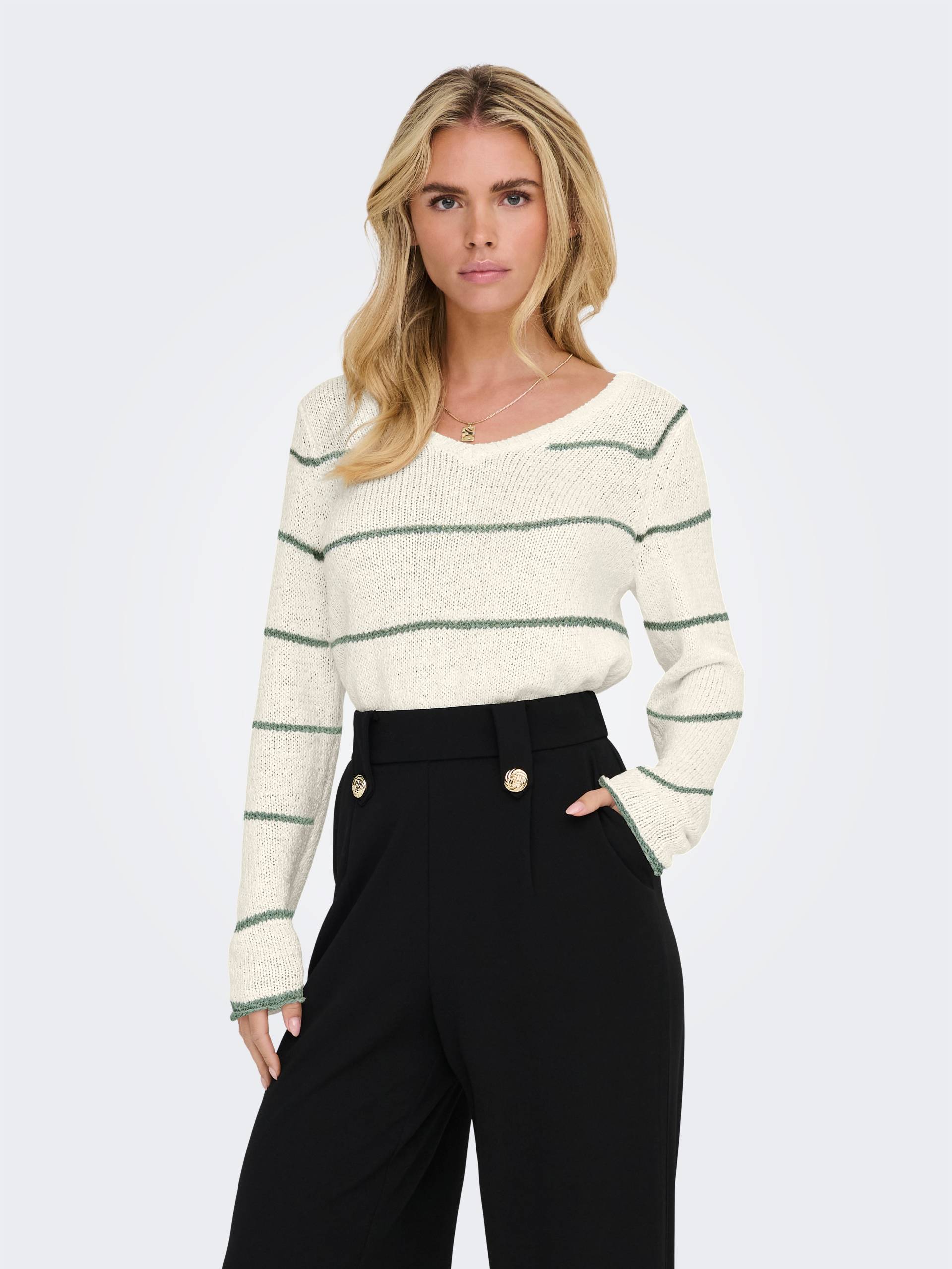 ONLY V-Ausschnitt-Pullover »ONLGEENA L/S V-NECK KNT NOOS« ONLY V-Ausschnitt-Pullover »ONLGEENA L/S V-NECK KNT NOOS« von Only