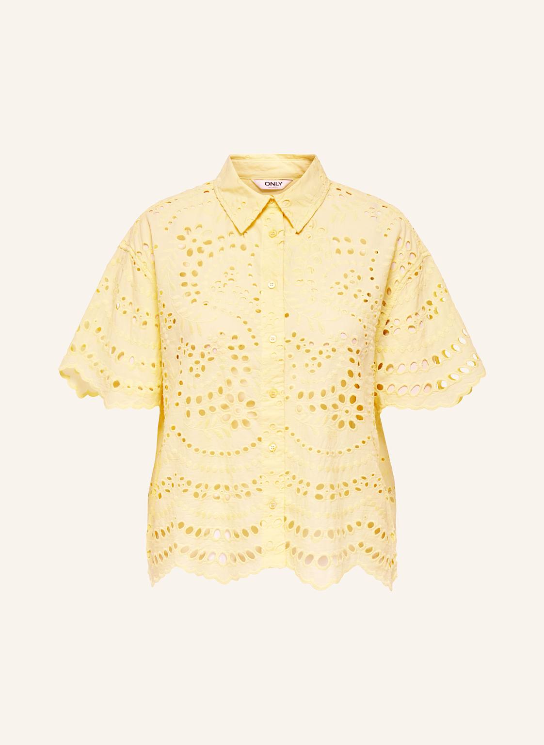 Only Bluse Aus Lochspitze gelb Only Bluse Aus Lochspitze gelb von Only