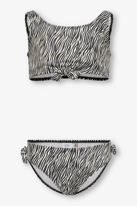 Only KOGBEACH Bralette Bikini | Cloud Dancer + Black | Mädchen  | 146-152 von Only