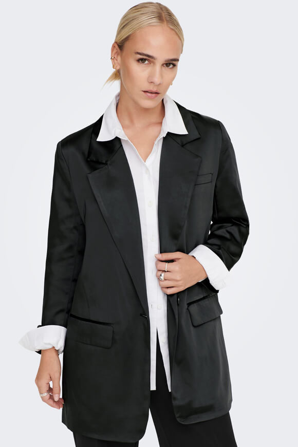 Only Oversize Satin Blazer | Black | Damen  | 36 von Only