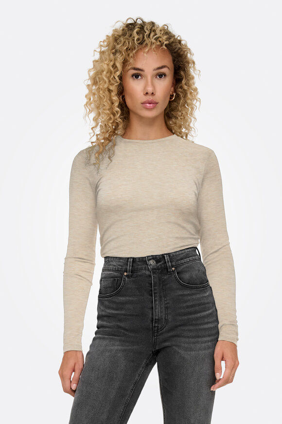 Only Sia Langarmshirt | Humus Melange | Damen | S Only Sia Langarmshirt | Humus Melange | Damen | S von Only