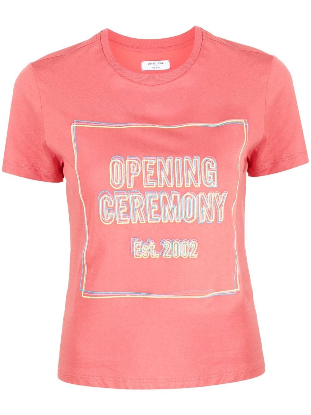 Opening Ceremony Box Logo print T-shirt - Orange von Opening Ceremony