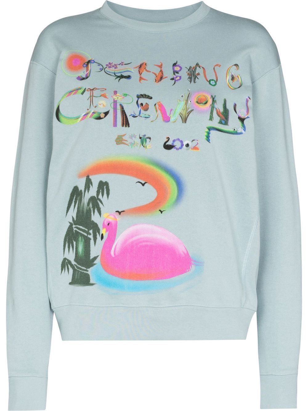 Opening Ceremony Chinese Letter print sweater - Blue von Opening Ceremony