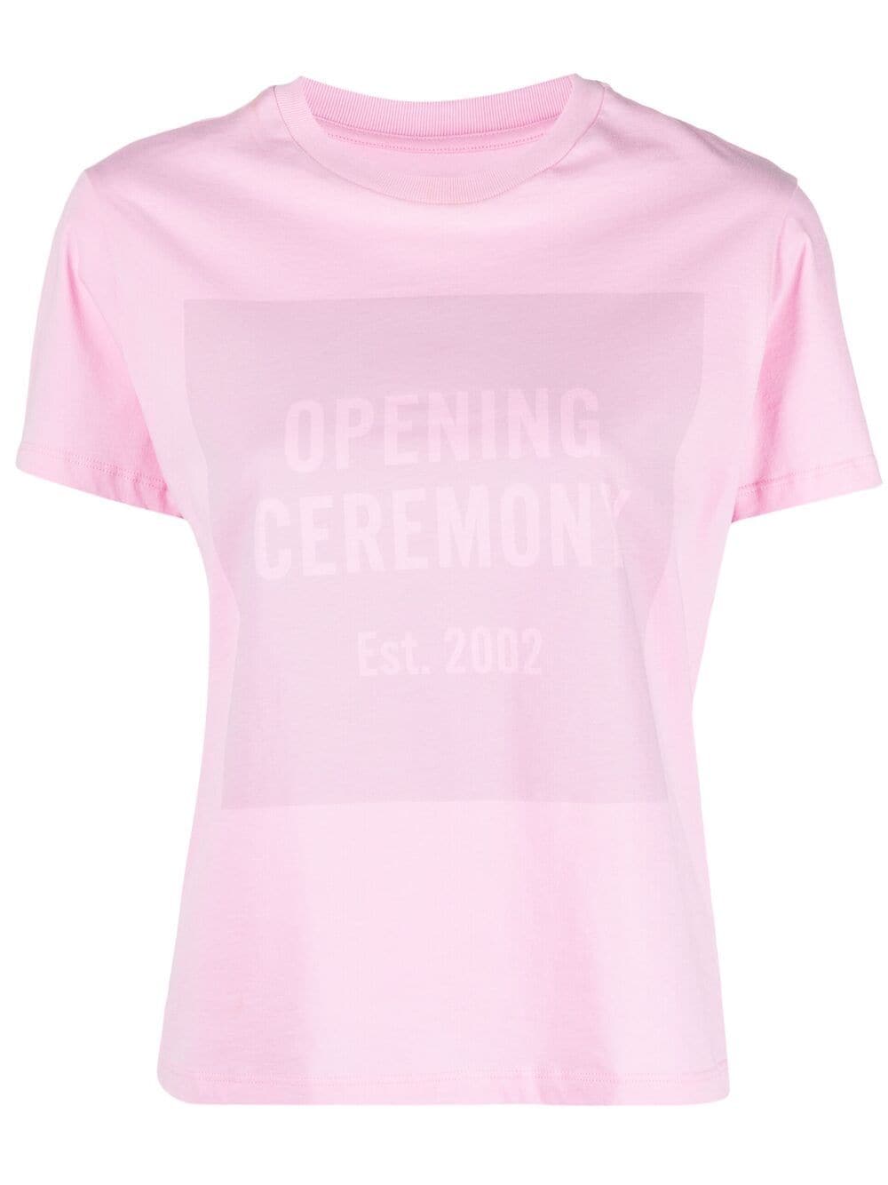 Opening Ceremony box logo T-shirt - Pink von Opening Ceremony