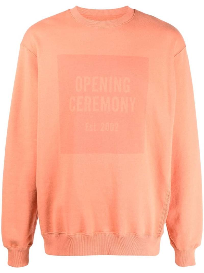Opening Ceremony box logo cotton sweatshirt - Orange von Opening Ceremony