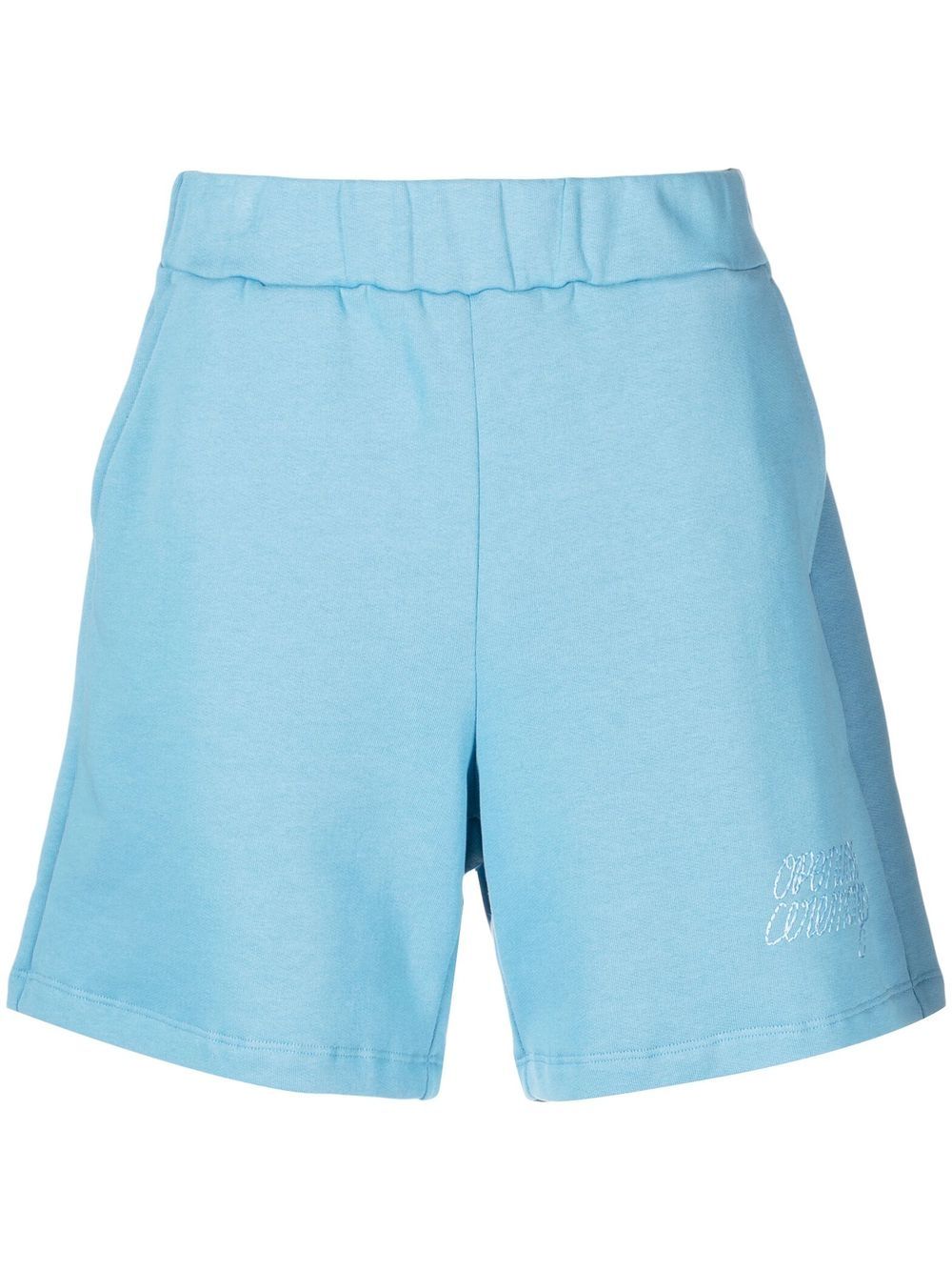 Opening Ceremony logo-embroidered cotton track shorts - Blue von Opening Ceremony