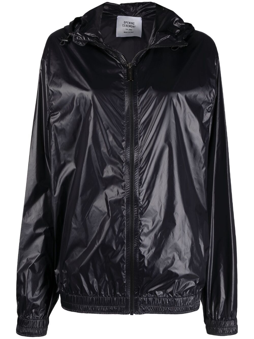 Opening Ceremony warped logo hooded jacket - Black von Opening Ceremony