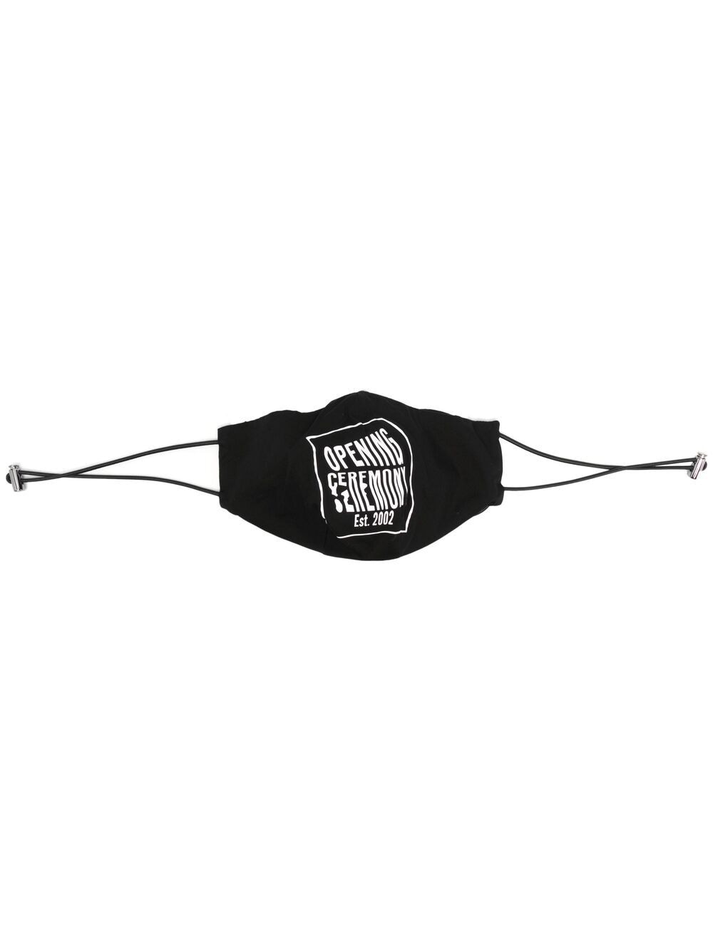 Opening Ceremony warped logo lanyard face mask - Black von Opening Ceremony