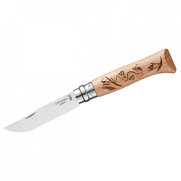 Opinel - Messer No 08 Gravure - Messer Gr 8,5 cm weiß von Opinel