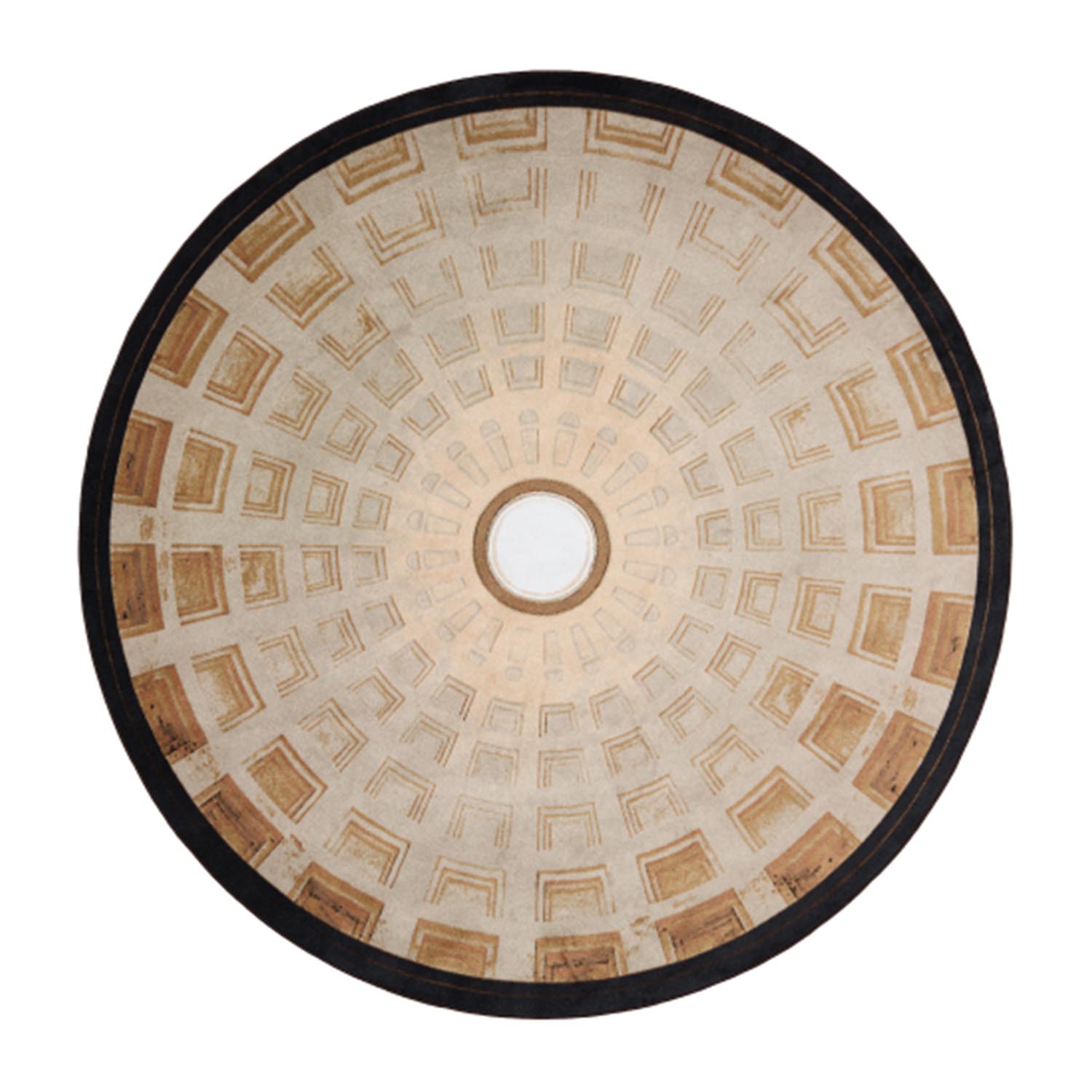 Firenze Carpet Collection Rund-Kunstfaserteppich, Grösse d. 200 cm, Motiv sagrestia vecchia (cupola) von Opinion Ciatti