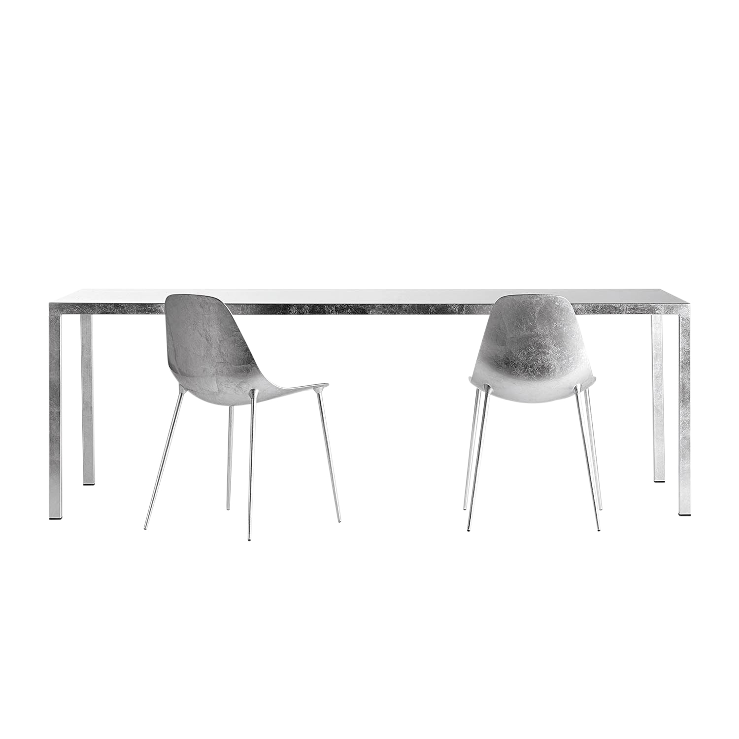 Iltavolo 2.0 Esstisch, Grösse l. 370 cm, Ausführung silber metallic - ms von Opinion Ciatti