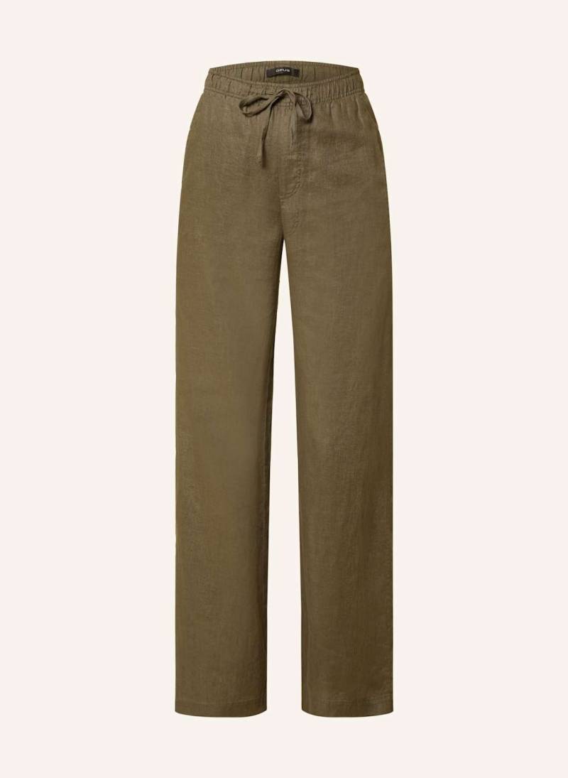 Opus Marlenehose Mileni Aus Leinen gruen von Opus