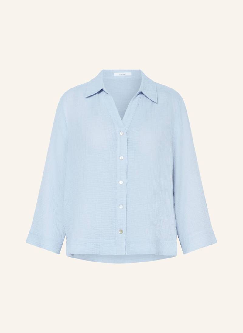 Opus Musselinbluse Fratea blau von Opus