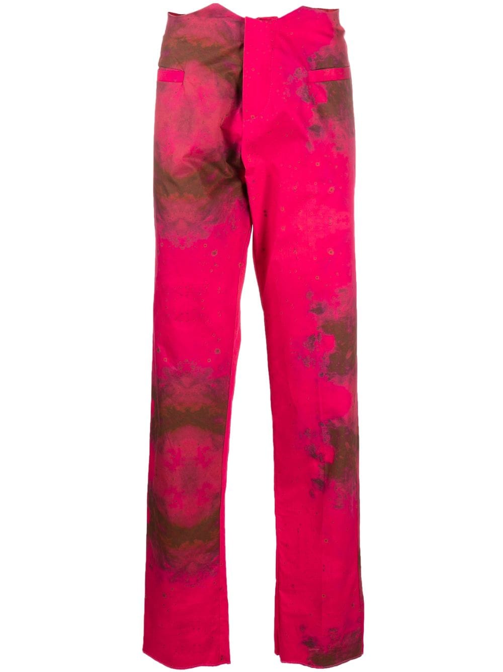 Orange Culture tie-dye straight-leg trousers - Pink von Orange Culture