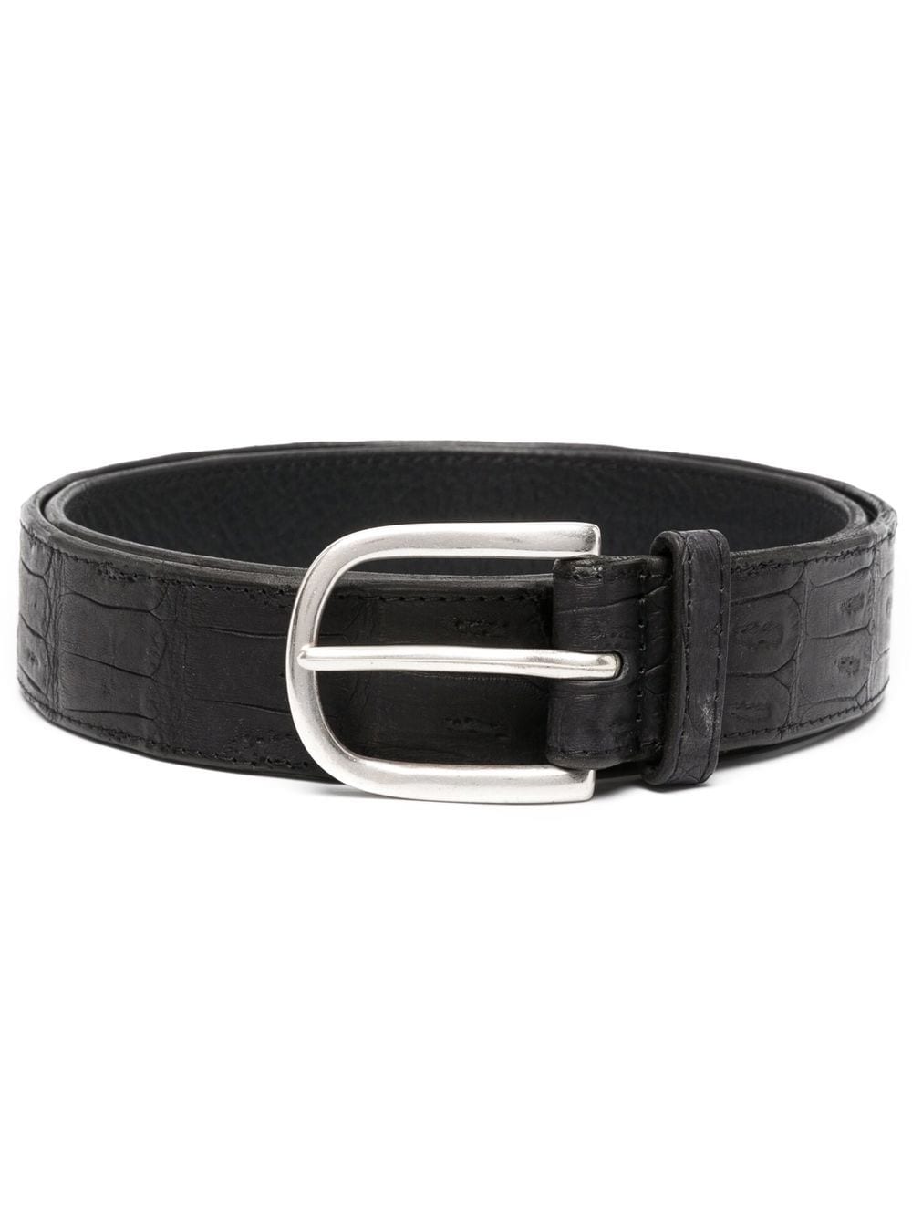 Orciani Animal-embossed leather belt - Black von Orciani