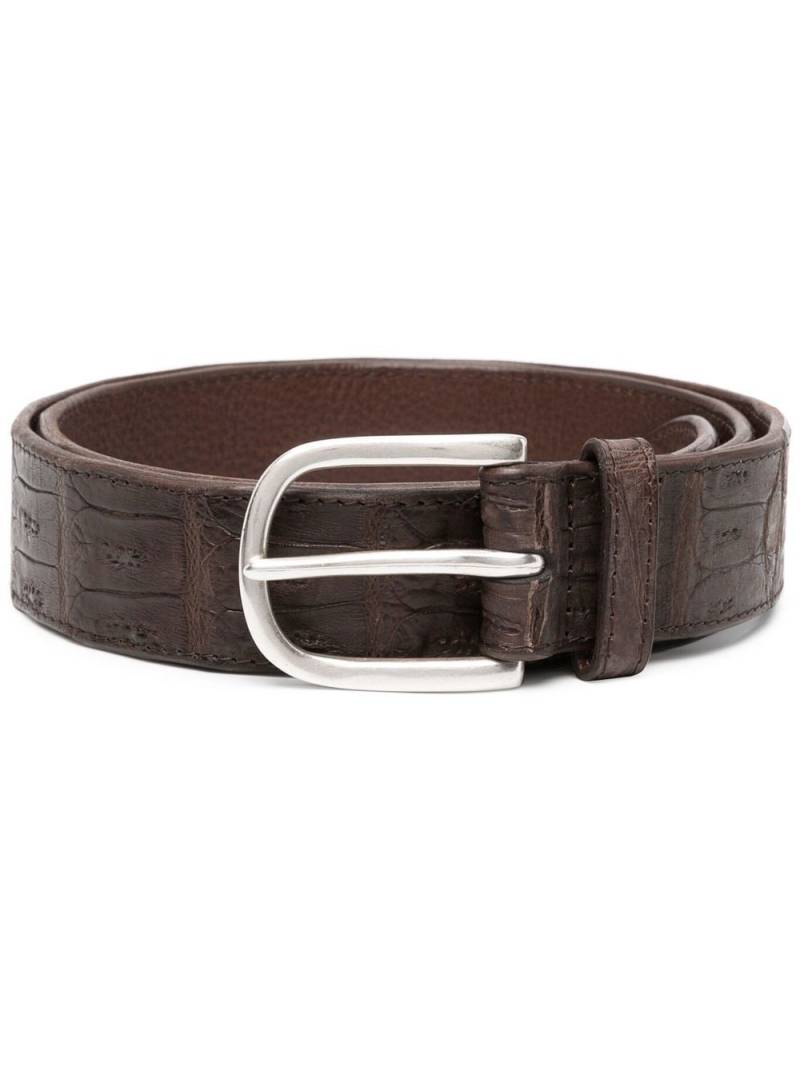 Orciani Animal-embossed leather belt - Brown von Orciani