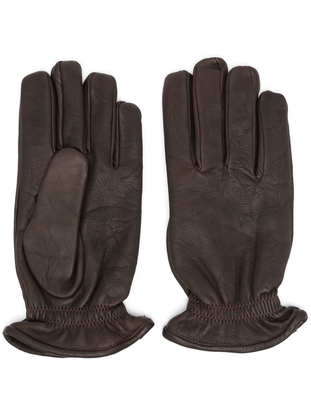 Orciani elasticated-panel leather gloves - Brown von Orciani