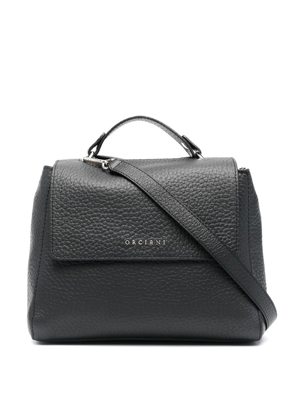 Orciani grained leather crossbody bag - Black von Orciani